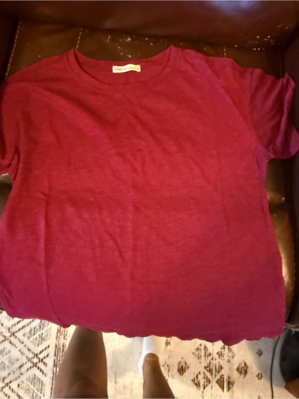 Zenana Outfitters Short Sleeve Tee - Burgundy
